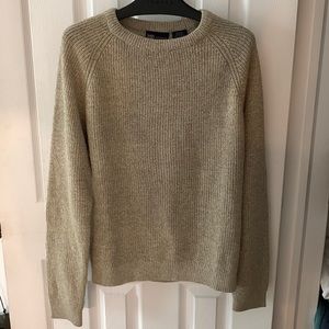 Faded Glory Mens Size Small Sand Color Crewneck Sweater